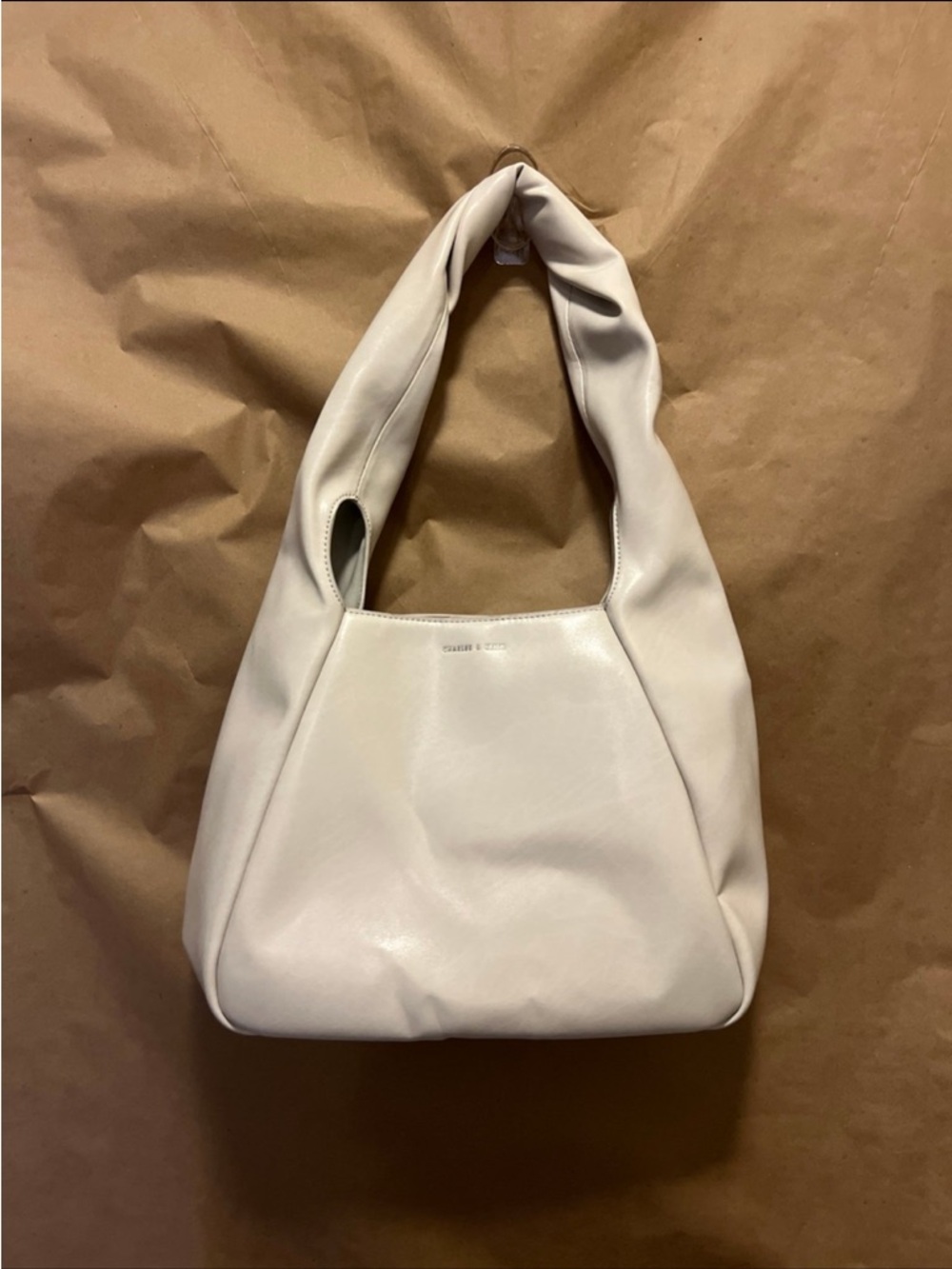 CHARLES&KEITH Twisted Handle Large Hobo Bag Handbag NWT